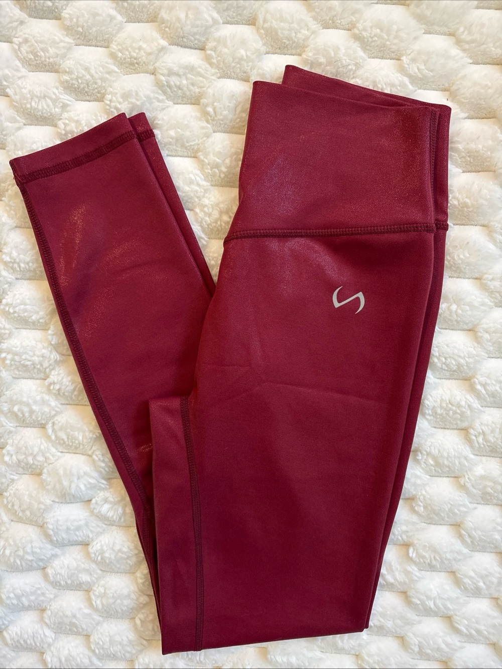 TLF Artic 2.0 Leggings Oxblood Chrome Women's Small Activewear Gym Sparkle
